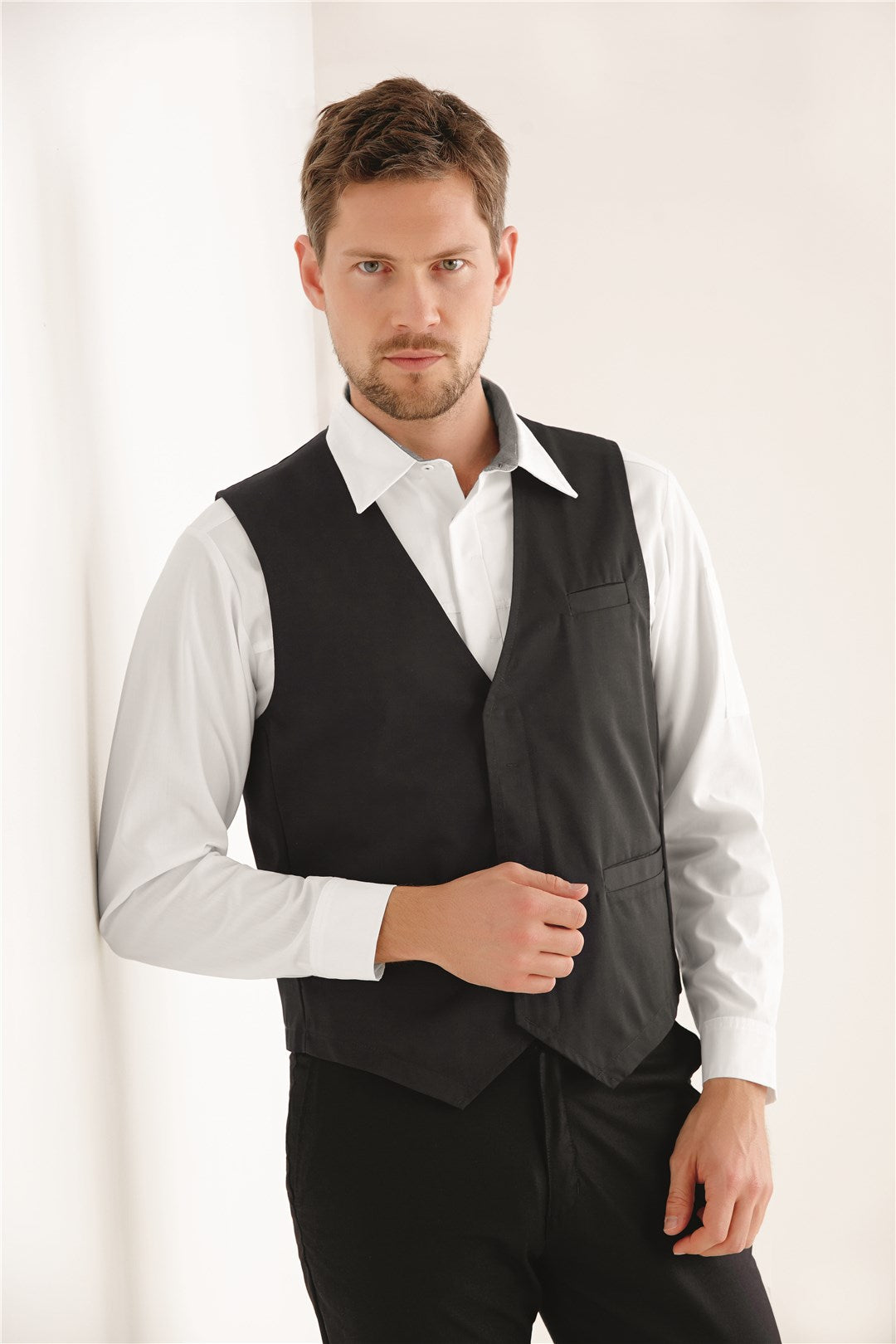 TJENER VEST - Herre - Sort - 27062 - Modekompagniet.dk