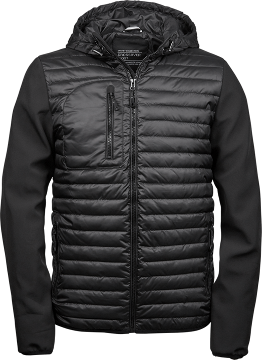 Hooded crossover jakke - Style 9628 - Modekompagniet.dk