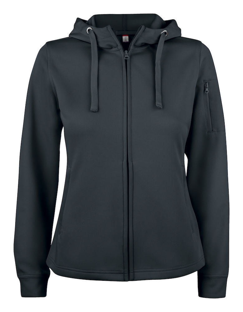 Basic Active Hoody Full Zip - Kvinder - Sort - Clique 021014 - Modekompagniet.dk