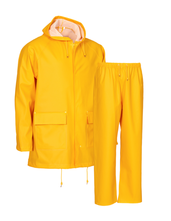 Outdoor Regnsæt PU/PVC, Gul - Elka 306600 + 302400 - Modekompagniet.dk