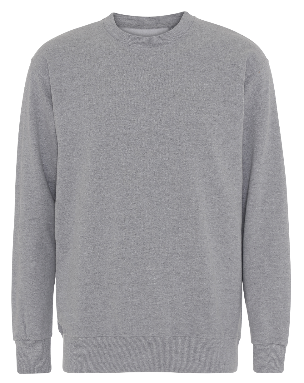 Basic Sweatshirt - Oxford Grå - Modekompagniet.dk