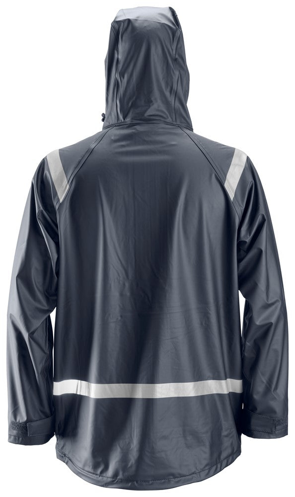 PU Regnjakke - Navy - Snickers 8200 - Modekompagniet.dk
