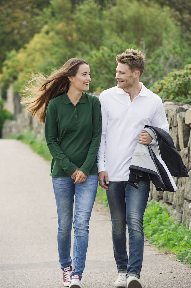 Classic Langærmet Herre Polo, Navy Blå - Clique 028245 - Modekompagniet.dk