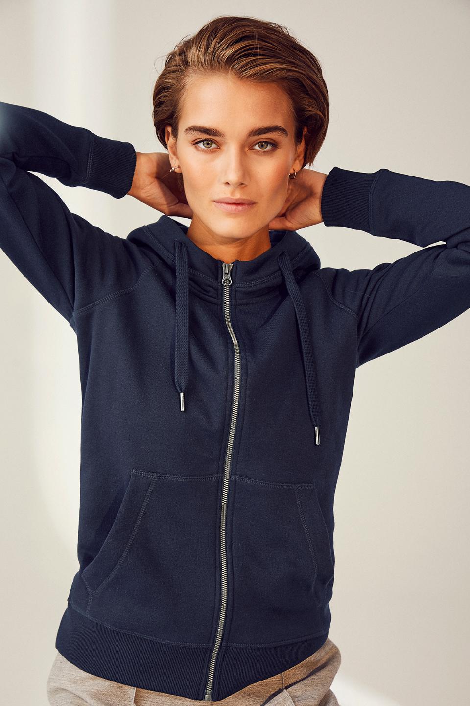 CORE Hoodie med lynlås - Dame - Grå - ID 0639 - Modekompagniet.dk