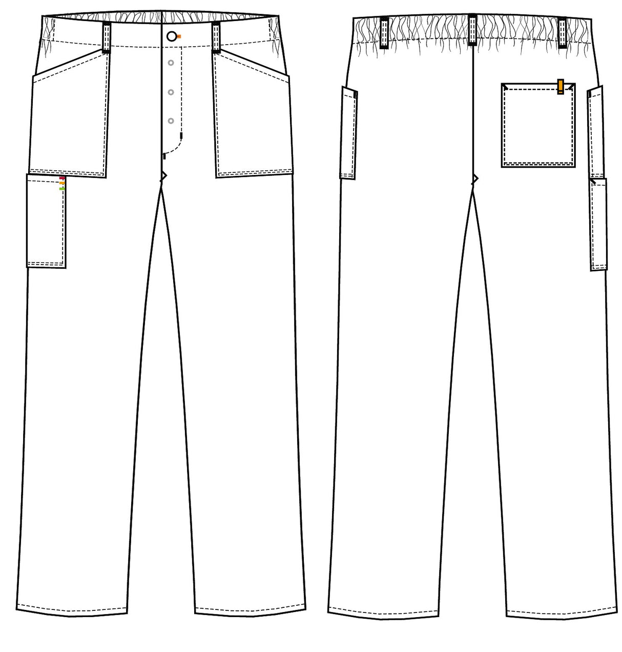 BUKS M/LÅRLOMME - Herre/ dame - Sort - 16221 - Modekompagniet.dk