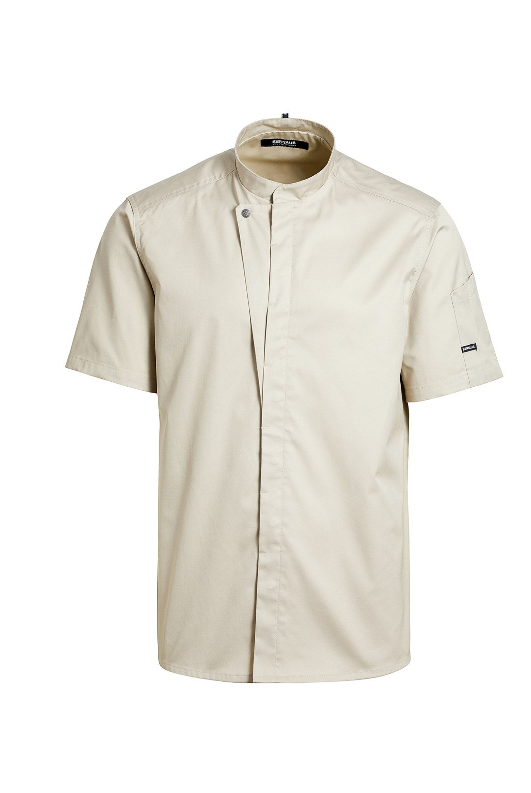 KOKKE-/SERVICEJAKKE KORT ARM - Herre/ Dame - Sand - 23516 - Modekompagniet.dk