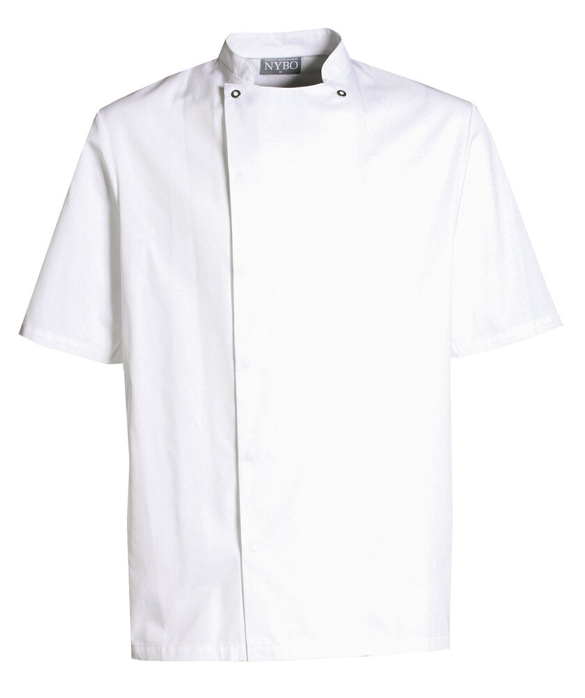 Nybo Workwear Take Away kortærmet kokkejakke - Herre/ dame - Hvid - 501015900 - Modekompagniet.dk