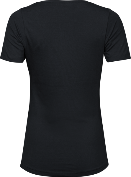 Stretch tee - Dame - Sort - Style 450 - Modekompagniet.dk