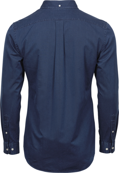 Casual twill shirt - Herre - Denim - Style 4002 - Modekompagniet.dk