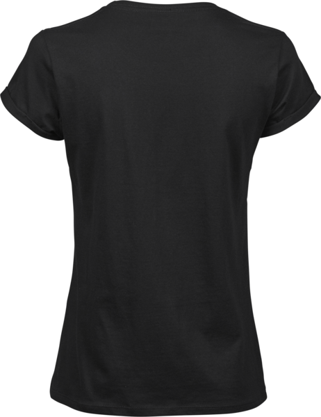 Roll-up tee - Dame - Sort - Style 5063 - Modekompagniet.dk