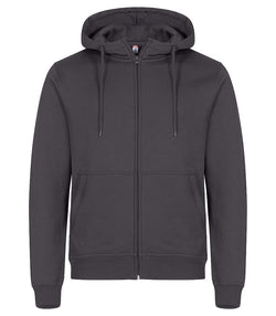 Hættetrøje med lynlås, Unisex, Metal Grey - CLIQUE 0201034 - 956