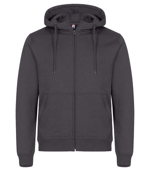 Hættetrøje med lynlås, Unisex, Metal Grey - CLIQUE 0201034 - 956