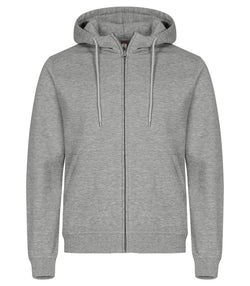 Hættetrøje med lynlås, Unisex, Gråmel - CLIQUE 0201034 - 95