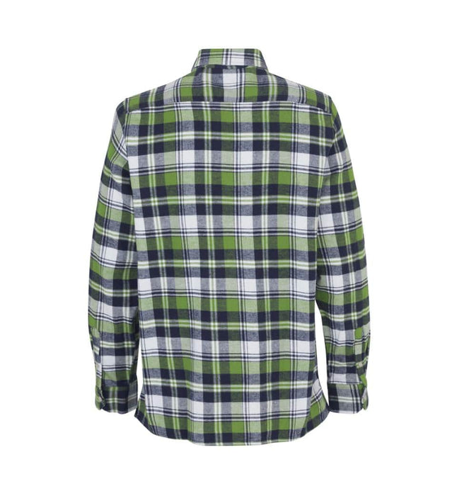 Skovmandskjorte i grøn med trykknap - Herre - ID 0204