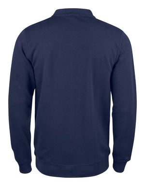 Premium OC Navy Blå Herre Cardigan - Clique 021006 - Økologisk Bomuld & Recycled Polyester med YKK Lynlåse