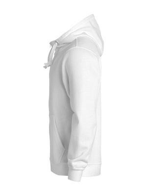 Basic sweat hættetrøje med lynlås, Hvid - Clique 021034