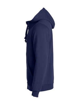 Basic sweat hættetrøje med lynlås, Navy Blå - Clique 021034