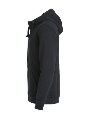 Basic sweat hættetrøje med lynlås, Sort - Clique 021034