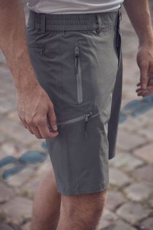 Shorts i stretchstof - Bend Clique - Unisex - Pistol/Grå - Clique 022054