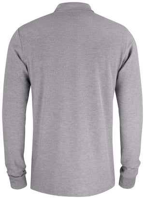 Basic Polo Pocket Langærmet, Herre, Grå Melange - CLIQUE 028235 - 95