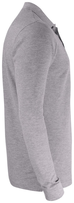 Basic Polo Pocket Langærmet, Herre, Grå Melange - CLIQUE 028235 - 95
