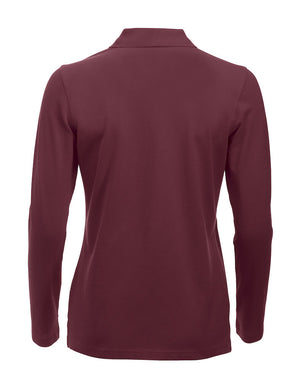 Classic Marion Langærmet Polo, Bordeaux - Dame - Clique 028247
