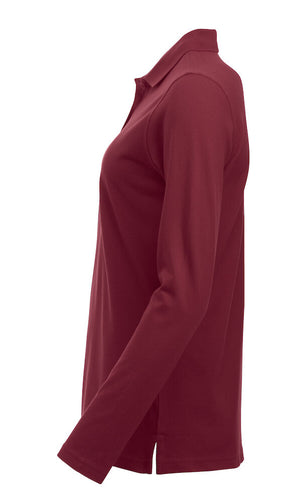 Classic Marion Langærmet Polo, Bordeaux - Dame - Clique 028247