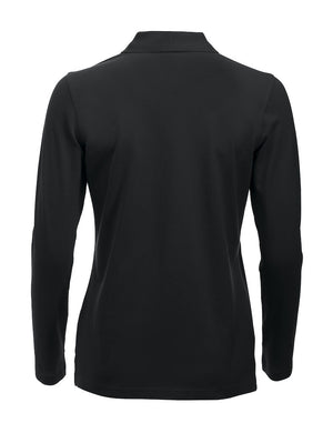 Classic Marion Langærmet Polo, Sort - Dame - Clique 028247