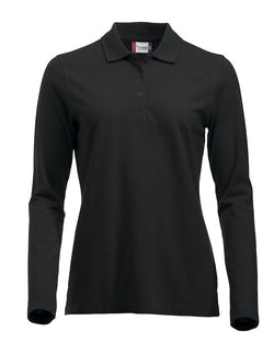 Classic Marion Langærmet Polo, Sort - Dame - Clique 028247