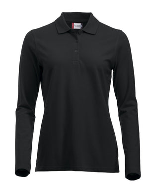 Classic Marion Langærmet Polo, Sort - Dame - Clique 028247