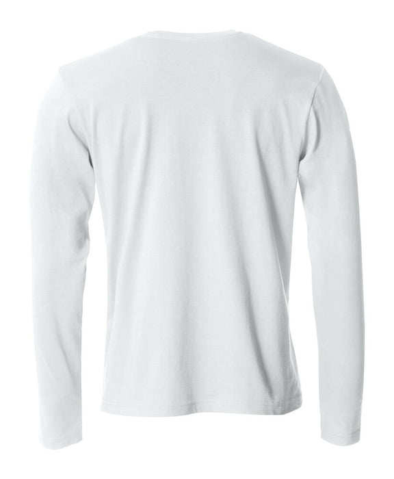 Basic T-shirt med langeærmer - Herre - Hvid - Clique 029033