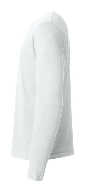Basic T-shirt med langeærmer - Herre - Hvid - Clique 029033