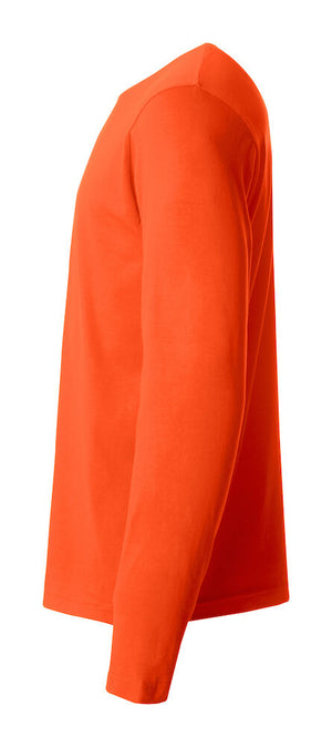 Basic T-shirt med langeærmer - Herre - Orange - Clique 029033