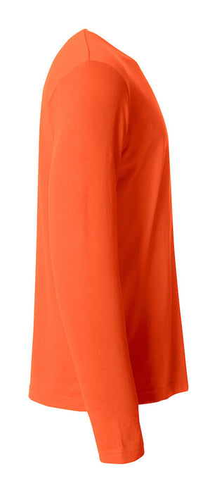 Basic T-shirt med langeærmer - Herre - Orange - Clique 029033