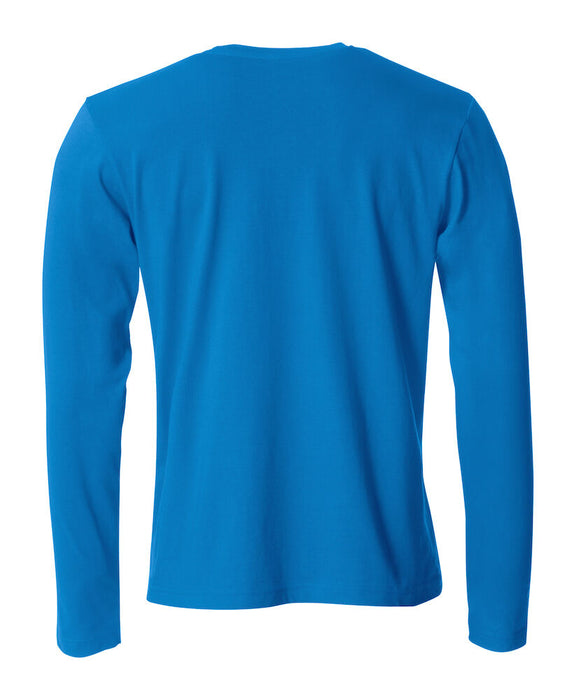 Basic T-shirt med langeærmer - Herre - Royal Blå - Clique 029033