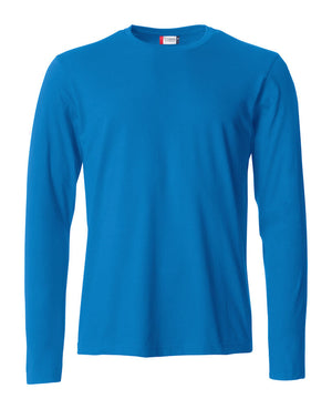 Basic T-shirt med langeærmer - Herre - Royal Blå - Clique 029033