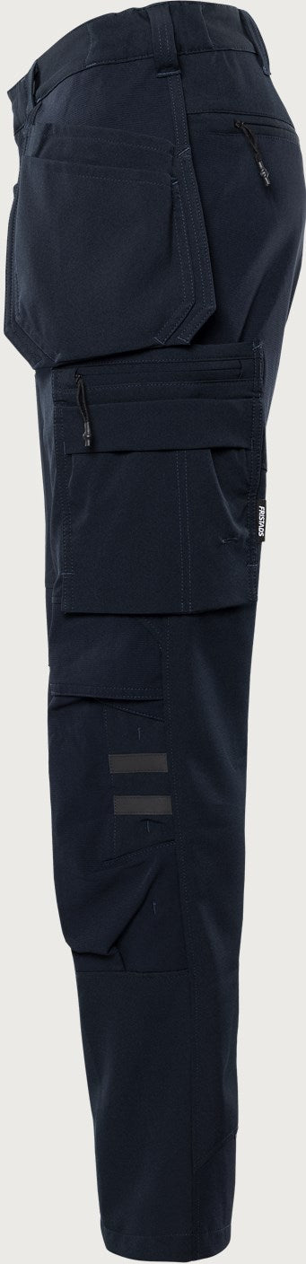 Håndværkerbukser med stretch, Mørk Marine, Kansas 2596