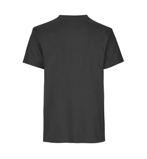 Ekstra slidstærk T-shirt til herre – Koks grå, bomuld med fire-lags rib - 0300