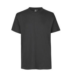 Ekstra slidstærk T-shirt til herre – Koks grå, bomuld med fire-lags rib - 0300