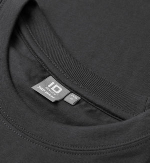 Ekstra slidstærk T-shirt til herre – Koks grå, bomuld med fire-lags rib - 0300