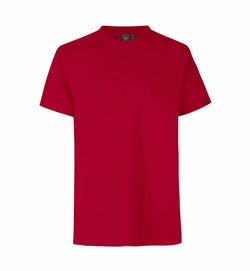 Ekstra slidstærk T-shirt til herre – Rød, bomuld med fire-lags rib - 0300
