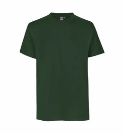Ekstra slidstærk T-shirt til herre – Flaskegrøn, bomuld med fire-lags rib - 0300