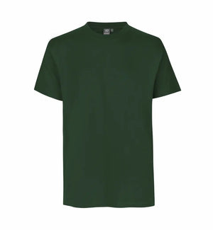 Ekstra slidstærk T-shirt til herre – Flaskegrøn, bomuld med fire-lags rib - 0300