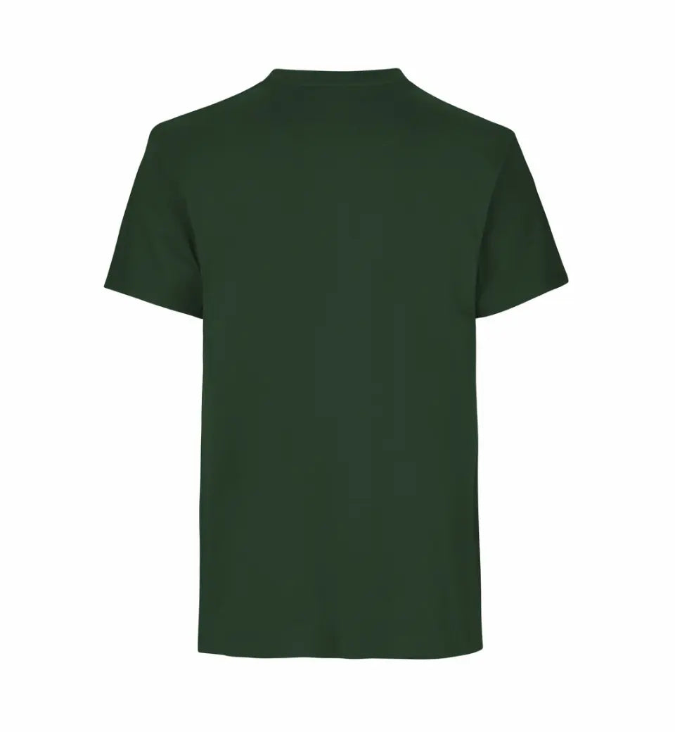 Ekstra slidstærk T-shirt til herre – Flaskegrøn, bomuld med fire-lags rib - 0300