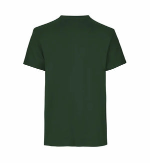 Ekstra slidstærk T-shirt til herre – Flaskegrøn, bomuld med fire-lags rib - 0300
