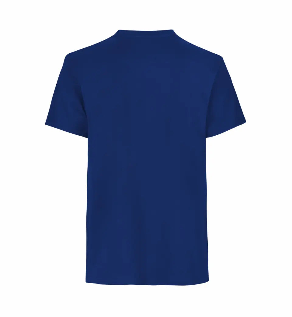 Ekstra slidstærk T-shirt til herre – Kongeblå, bomuld med fire-lags rib - 0300