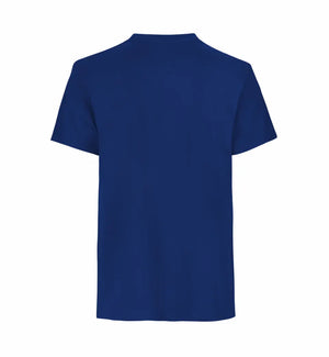 Ekstra slidstærk T-shirt til herre – Kongeblå, bomuld med fire-lags rib - 0300