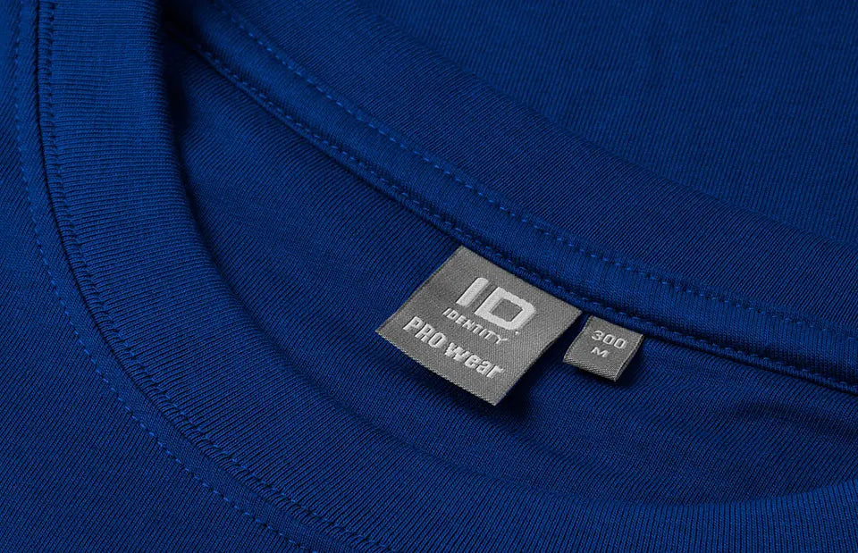 Ekstra slidstærk T-shirt til herre – Kongeblå, bomuld med fire-lags rib - 0300