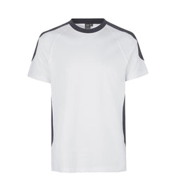 Kontrast Herre T-shirt – Slidstærk Bomuld, Hvid - 0302