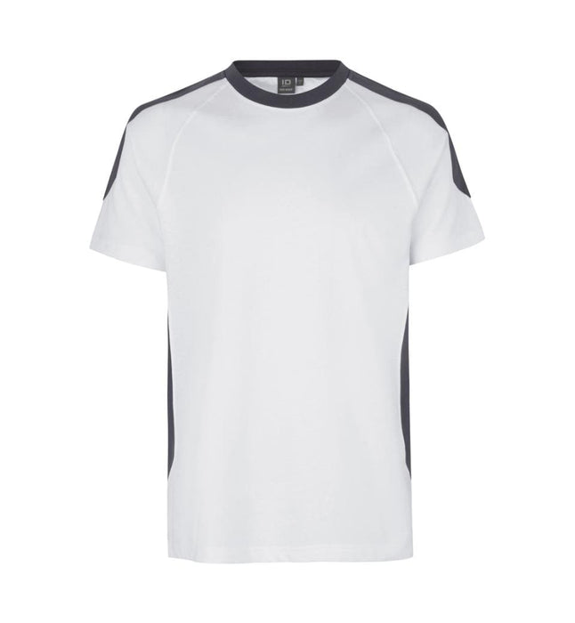 PRO Wear T-shirt med kontrastfarve - Herre - Hvid - ID 0302